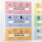 DIY Custom Activity Coupons Trifold Card 三つ折りカード (内部最初)