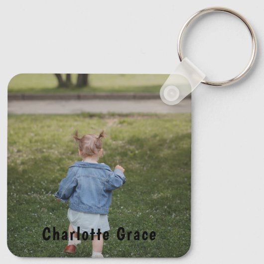 DIY Custom Personalized Photo and Name キーホルダー (裏面)