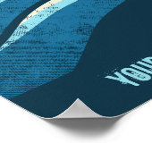 DIY Custom Travel Poster Beach Ocean Surfing Theme ポスター (角)