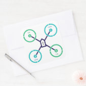 DIY Drone QuadXステッカー スクエアシール (封筒)