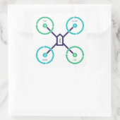 DIY Drone QuadXステッカー スクエアシール (バッグ)