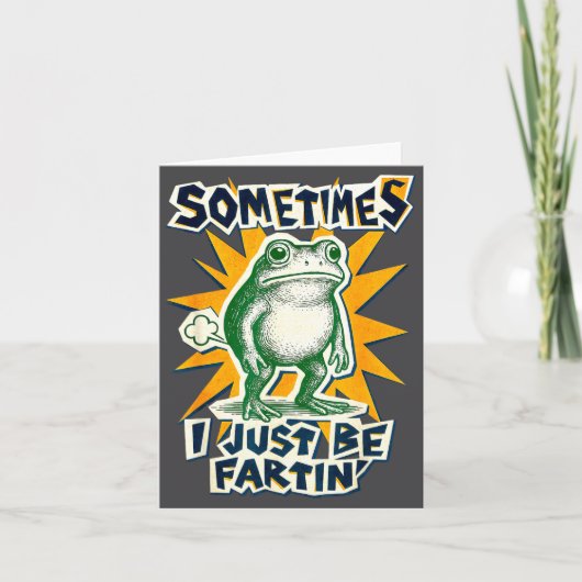 DIY Fartin Sometimes Collage I Just Frog Poster カード (正面)