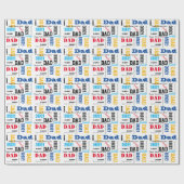 DIY Faters Dayまたは誕生日はっきりしたカラーメンズギフト ラッピングペーパー (フラット)