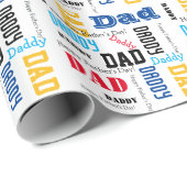 DIY Faters Dayまたは誕生日はっきりしたカラーメンズギフト ラッピングペーパー (ロールコーナー)