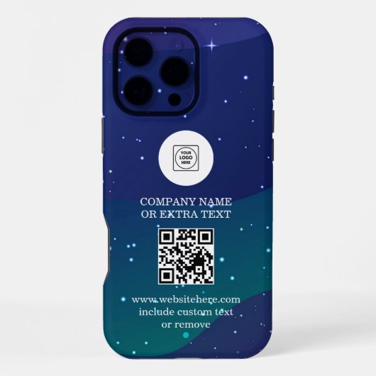 DIY Gradient Business Logo QR Code iphone case iPhoneケース (裏面)