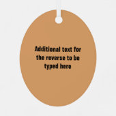 DIY Hero – ハンマーと自分の文字を持つ男 メタルオーナメント (裏面)