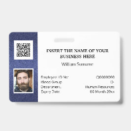 DIY IDカードクラシックシンプルの写真ロゴNOバーコード バッジ