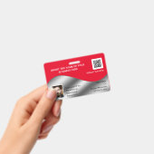 DIY IDカードフェイク銀色 |フォトロゴテンプレート バッジ (手持ち)