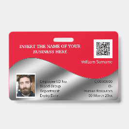 DIY IDカードフェイク銀色 |フォトロゴテンプレート バッジ