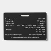 DIY IDカードフェイク銀色 |フォトロゴ バッジ (裏面)