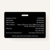 DIY IDカードフェイク銀色 |フォトロゴ バッジ (裏面)