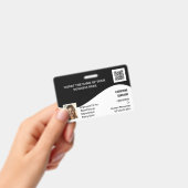 DIY IDカード白黒モダンロゴテンプレート バッジ (手持ち)