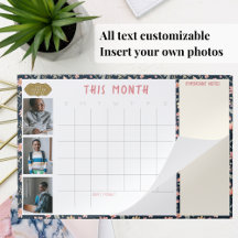 DIY Large 2-in-1ファミリフォトデスクのウォールカレンダー