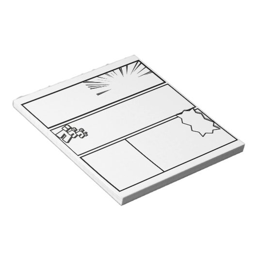  DIY Manga Panel 3– Customizable Japanese Comic  ノートパッド (アングル)