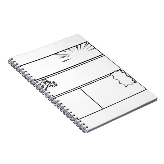 DIY Manga Panel 3– Customizable Japanese Comic ノートブック (右側)