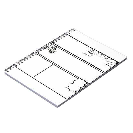  DIY Manga Panel 3– Customizable Japanese Comic  ノートブック (左側)