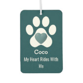 DIY Modern Elegant Dog Paw Heart Funny Pet Lovers カーエアーフレッシュナー (正面)