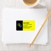 DIY Monogram to 18住所 シール1 1/4" x 2 3/8 ラベル (インサイチュ)