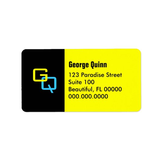 DIY Monogram to 18住所 シール1 1/4" x 2 3/8 ラベル (正面)