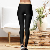 DIY Name Cute Cat Pet Animal Black Peach Striped  レギンス