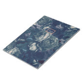 DIY Navy Rose Gold Wedding Euro Envelope Liner ノートパッド (アングル)