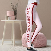 DIY Pet Lover Cat Mom BFF Pink Red Valentine's Day レギンス