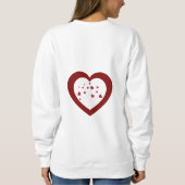DIY Pet Lovers BFF Valentines Day Gifts Red White スウェットシャツ (裏面)