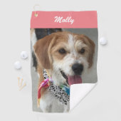 DIY Pet's Photo and Name, Coral ゴルフタオル (インサイチュ)