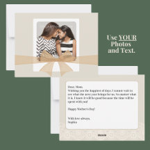 DIY Photo Mother's Day Card with カスタム Message