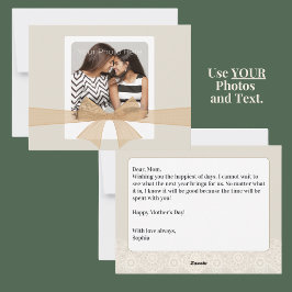 DIY Photo Mother's Day Card with カスタム Message シーズンカード