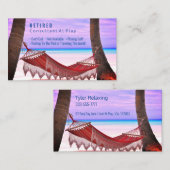 DIY Professional Gagおもしろい、退職したビーチ・ハンモック 名刺 (正面/裏面)