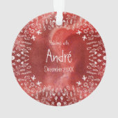 DIY Rabbit on Red Christmas Ornament オーナメント (裏面)