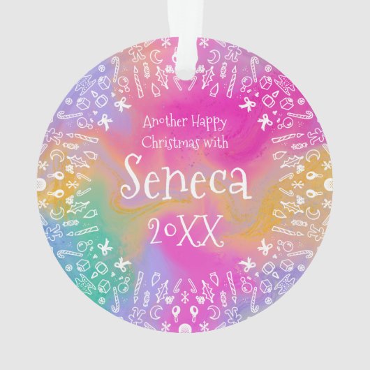 DIY Rabbit Rainbow Christmas Ornament オーナメント (裏面)