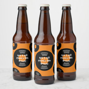 DIY Rock & Birthdayパーティー転がビーボトルラベル ビールラベル