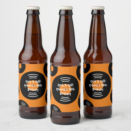 DIY Rock & Birthdayパーティー転がビーボトルラベル ビールラベル (ボトル)