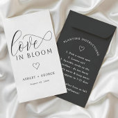 DIY Seed Packet Favor | Black & White Wildflower チラシ