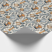 DIY Tools Cartoon Kawaii Art ラッピングペーパー (角)