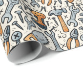 DIY Tools Cartoon Kawaii Art ラッピングペーパー (ロールコーナー)