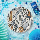 DIY Tools Doodle Cartoon ペーパープレート (パーティー)