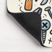 DIY Tools Doodle Cartoon マウスパッド (コーナー)