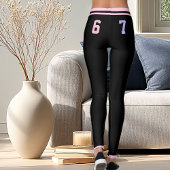 DIY Trending Pet Lover Cat Mom 67th Birthday Black レギンス