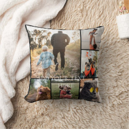 DIY Two-Sided Family Photo Collage Pillow 6 Photos クッション