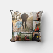 DIY Two-Sided Family Photo Collage Pillow 6 Photos クッション (正面)