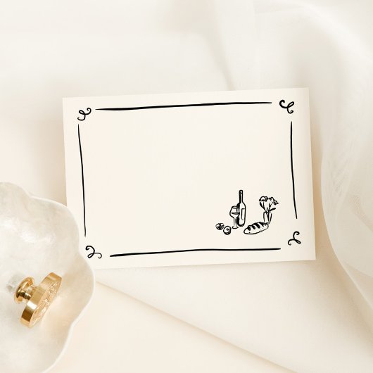 DIY Whimsical Hand Drawn Place Card テーブルナンバー