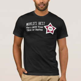 DIY World's Add ROLEことわざレッドブラックV01オウム Tシャツ