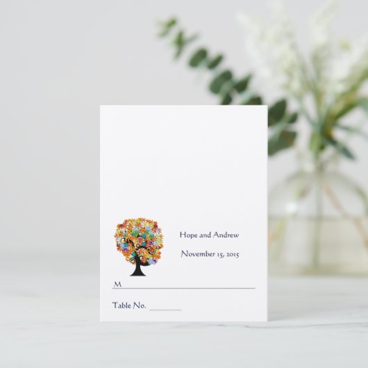 DIY Youスコアと折り畳みテント結婚の座席表 招待状 (スタンド正面)