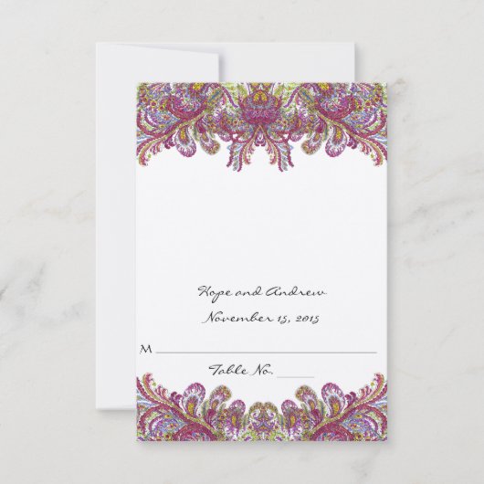 DIY Youスコアと折り畳みテント結婚の座席表 招待状 (正面)