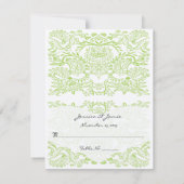 DIY Youスコアと折り畳みテント結婚の座席表 招待状 (裏面)