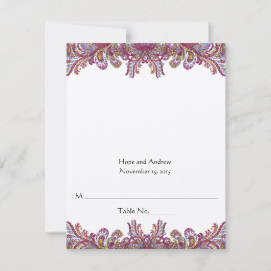 DIY Youスコアと折り畳みテント結婚の座席表 招待状 (正面)