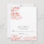 DIY Youスコアと折り畳みテント結婚の座席表 招待状 (裏面)